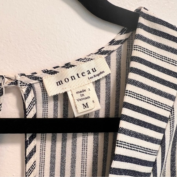 Monteau, SZ M, Striped Wide Jumpsuit, No Belt - Picture 4 of 7